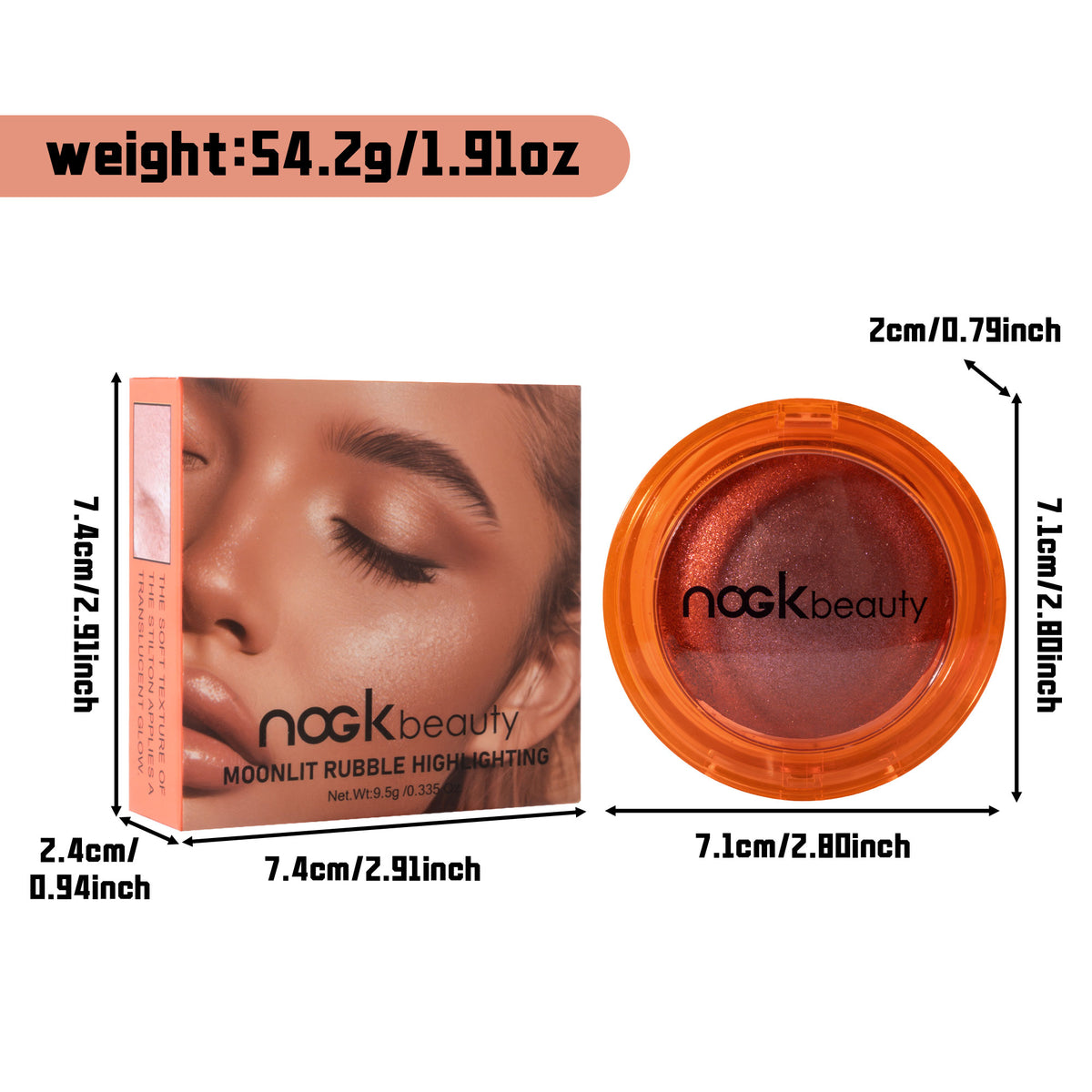 URATM Shimmer Single Eyeshadow & Highlighter (#06 Rose Copper)