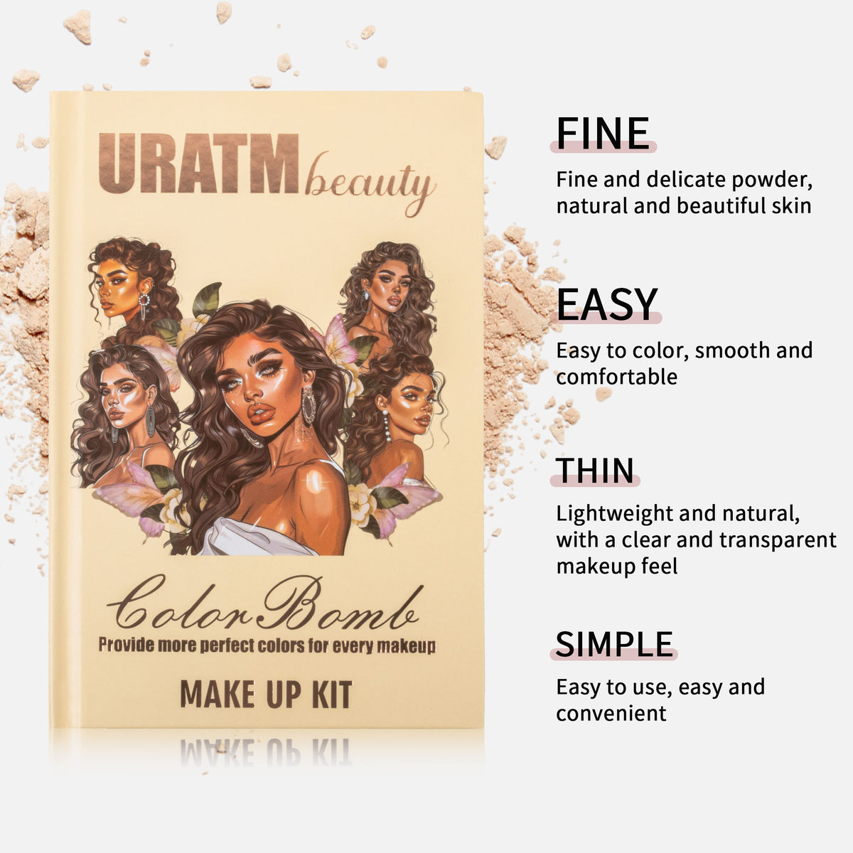 URATM 43-Color All-in-One Book-Style Makeup Kit