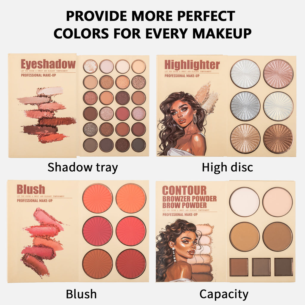 URATM 43-Color All-in-One Book-Style Makeup Kit