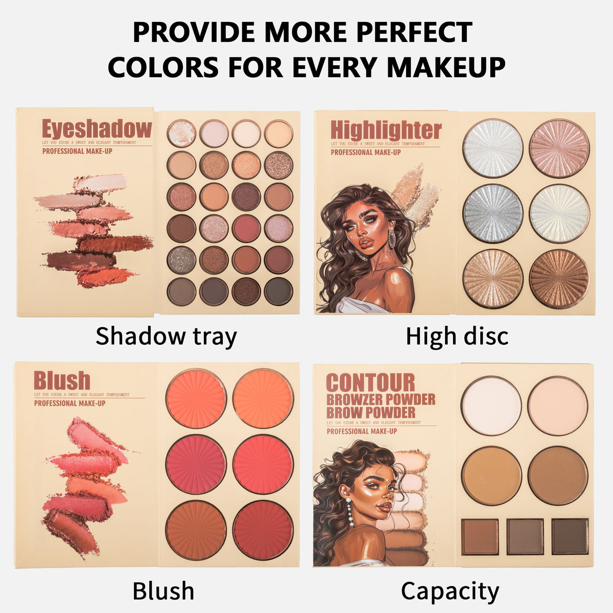 URATM 43-Color All-in-One Book-Style Makeup Kit