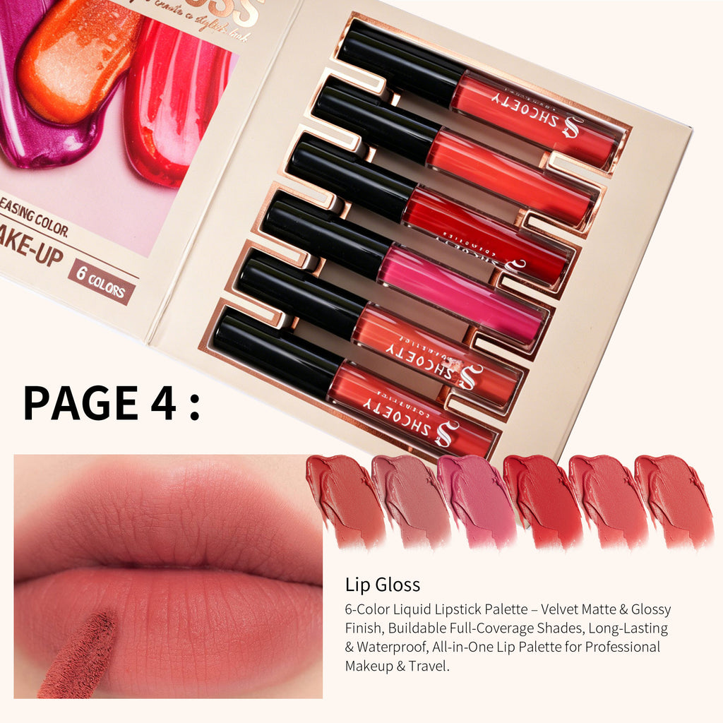 SHCOETY 22-Color Book-Style Eye & Lip Makeup Palette