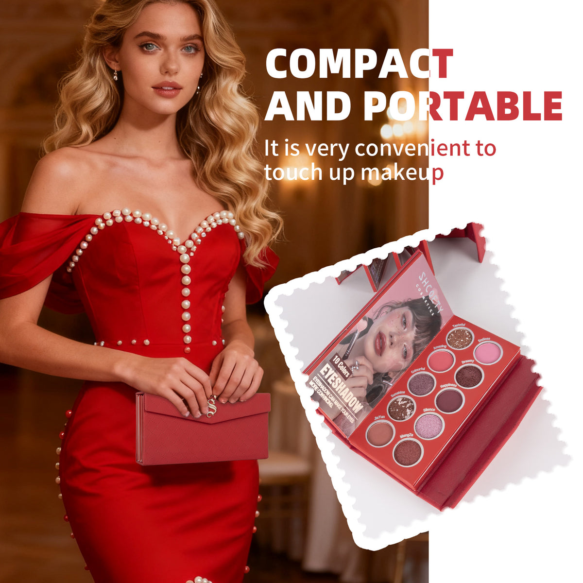SHCOETY 28-Pan Clutch All-in-One Travel Makeup Palette