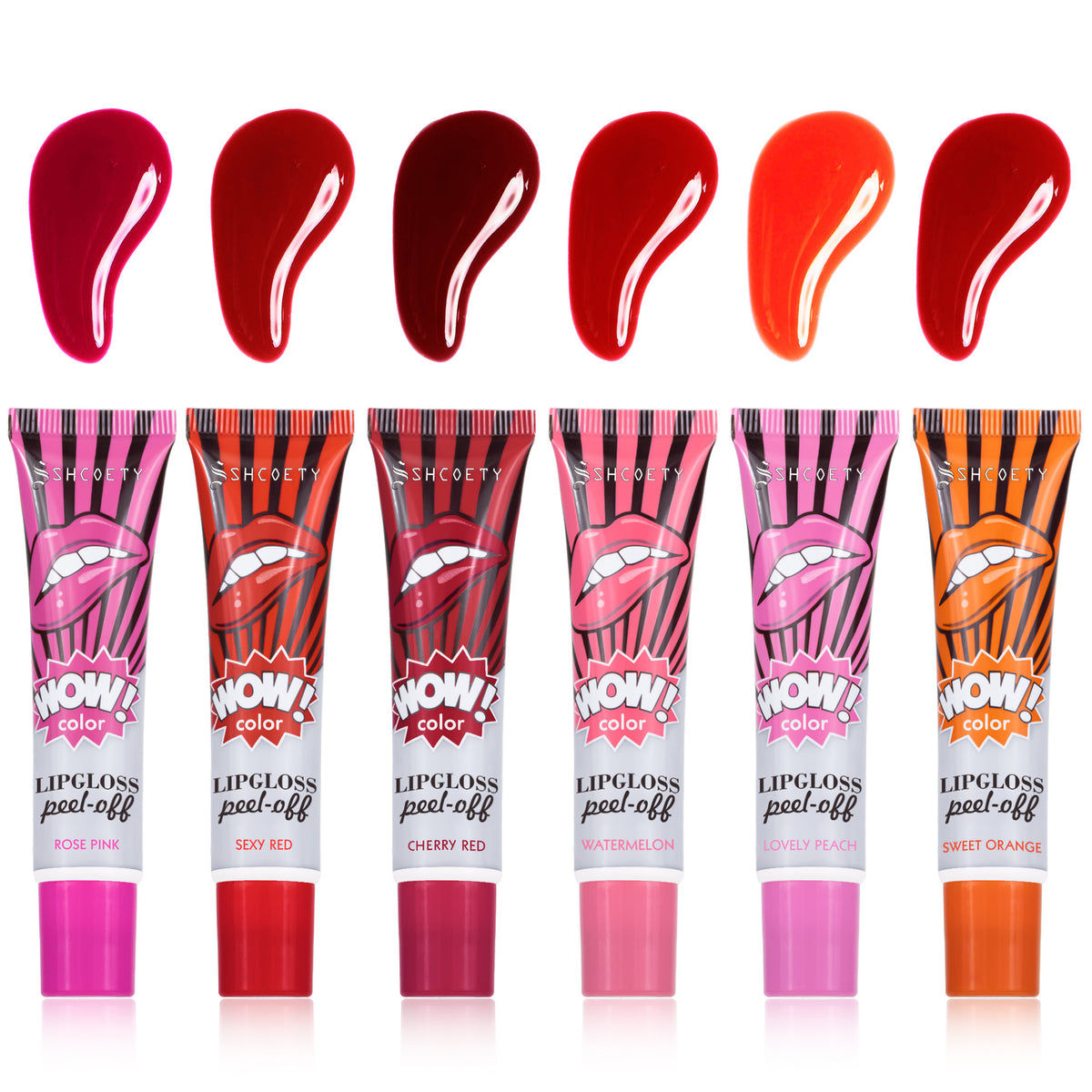 SHCOETY 6-Color Peel-Off Lip Stain Tint Set