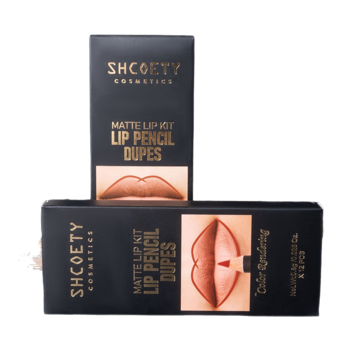 SHCOETY 12-Piece Matte Lip Liner Pencil Set (Shades 301–312)