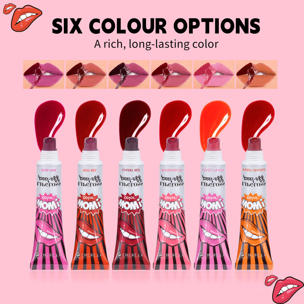 SHCOETY 6-Color Peel-Off Lip Stain Tint Set