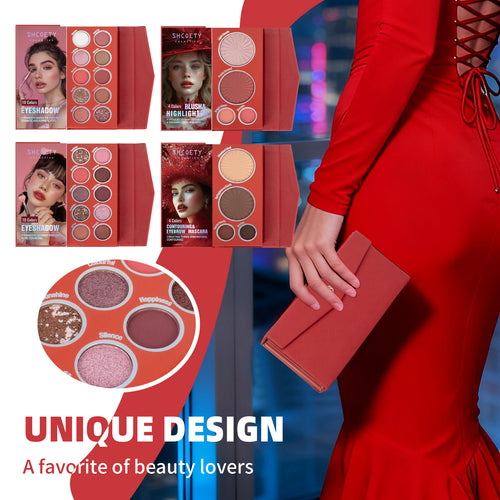 SHCOETY 28-Pan Clutch All-in-One Travel Makeup Palette