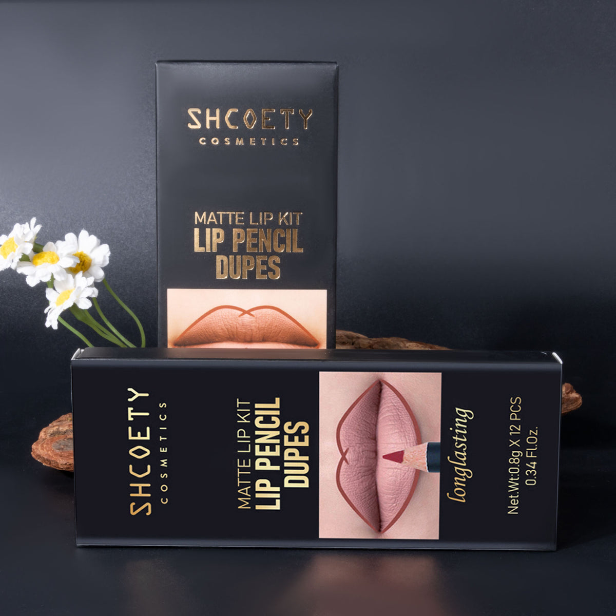 SHCOETY 12-Piece Matte Lip Liner Pencil Set (Shades 301–312)