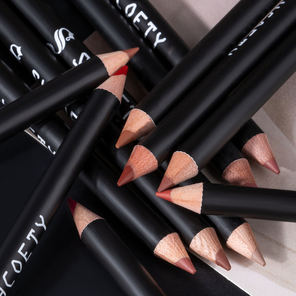 SHCOETY 12-Piece Matte Lip Liner Pencil Set (Shades 301–312)