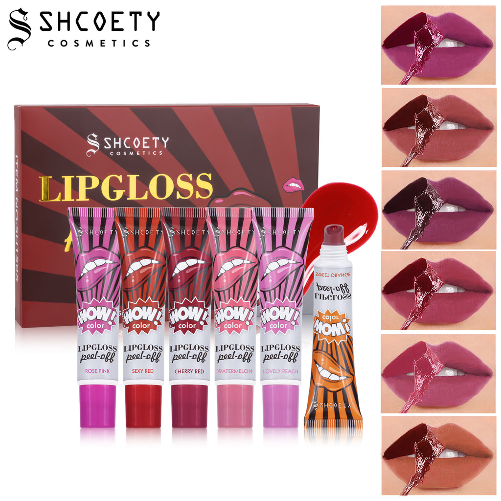 SHCOETY 6-Color Peel-Off Lip Stain Tint Set