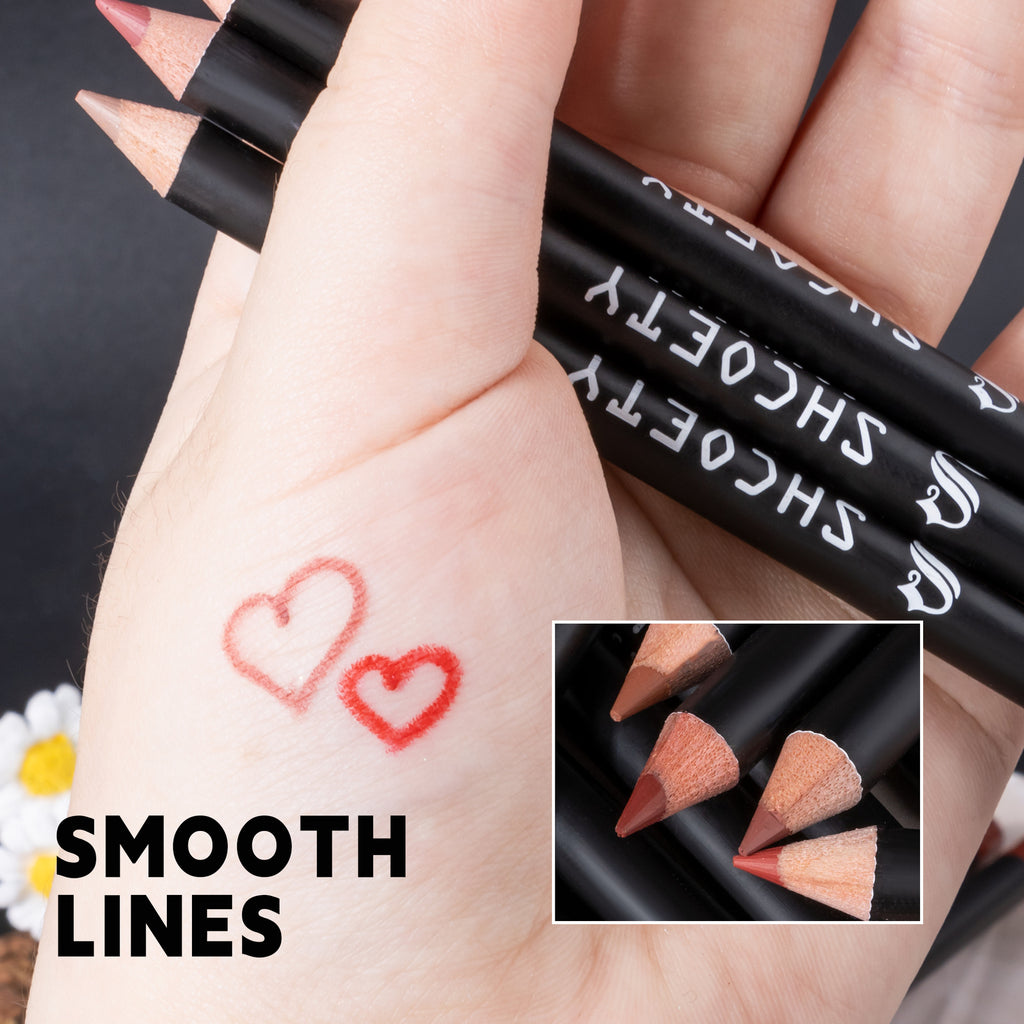 SHCOETY 12-Piece Matte Lip Liner Pencil Set (Shades 301–312)