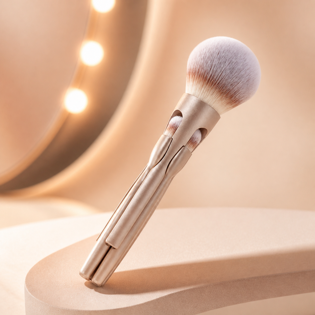 SHCOETY 4-Piece Magnetic Travel Makeup Brush Set