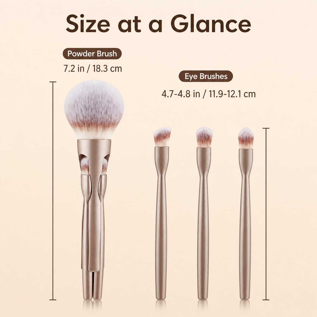 SHCOETY 4-Piece Magnetic Travel Makeup Brush Set