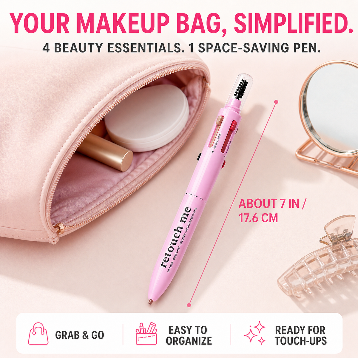 SHCOETY 4-in-1 Click & Twist Touch-Up Makeup Pen