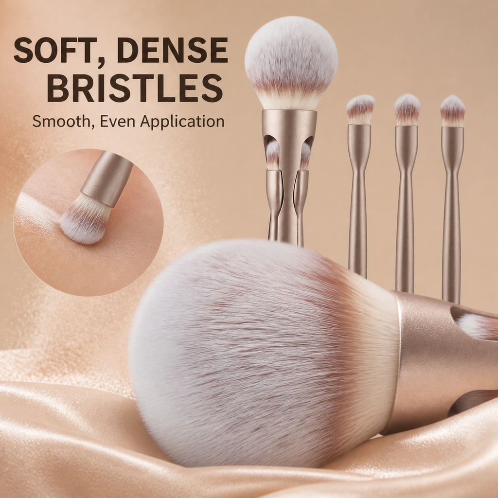 SHCOETY 4-Piece Magnetic Travel Makeup Brush Set