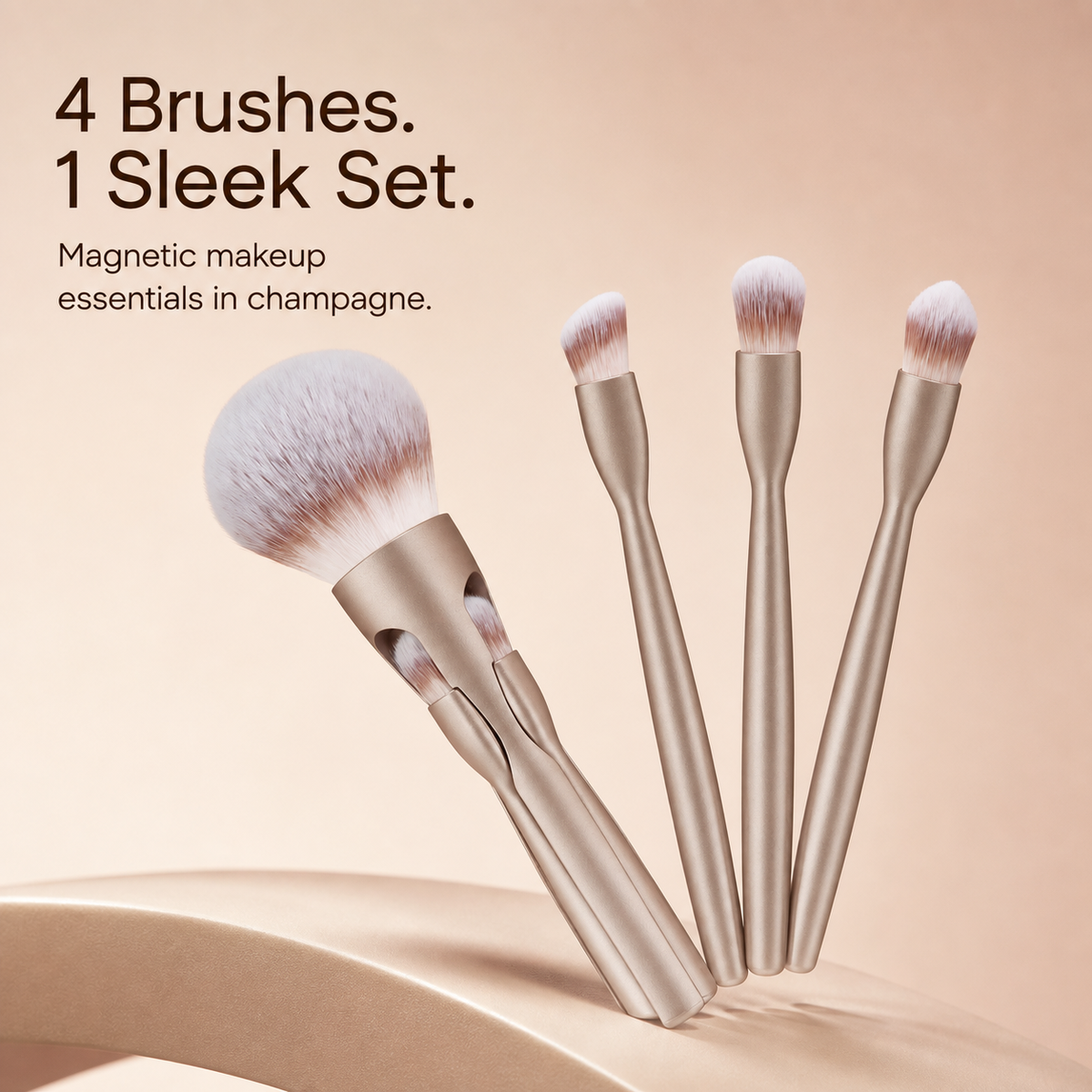 SHCOETY 4-Piece Magnetic Travel Makeup Brush Set