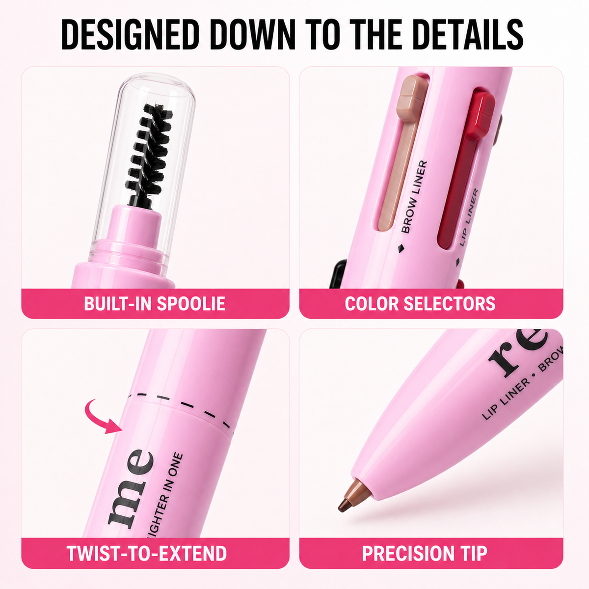 SHCOETY 4-in-1 Click & Twist Touch-Up Makeup Pen
