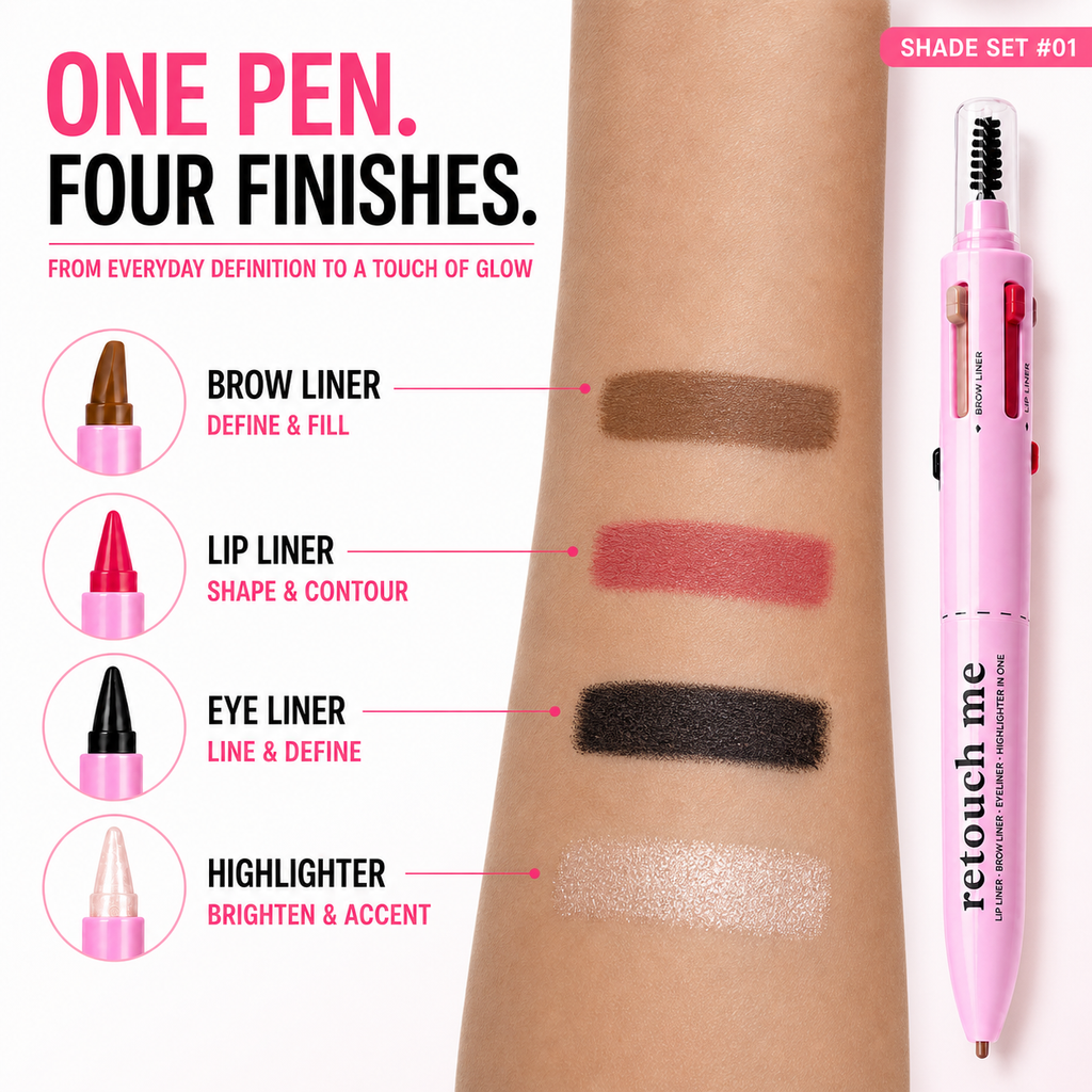 SHCOETY 4-in-1 Click & Twist Touch-Up Makeup Pen