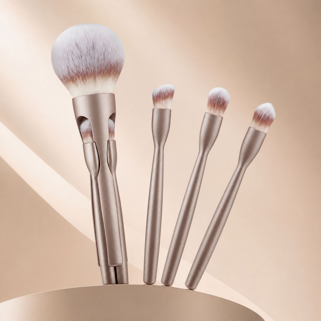 SHCOETY 4-Piece Magnetic Travel Makeup Brush Set